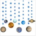 thumbnail image 4 of Galaxy Solar System Hanging Paper Decoration, Outer Space Paper Garland Flower Party Streamers, Plant with Blue Star Hanging for Kids Bedroom Decor，Birthday PartySupplies,8 Strings X 4.3ft, 4 of 7