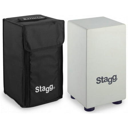 Stagg CAJ-40S Children's Small Cajon with Bag - White, CAJ-40S WH