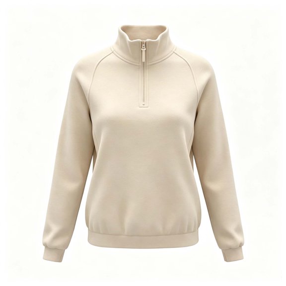 Womens Half Zip Pullover Fleece Stand Collar Sweatshirt Basic Soft Casual Baselayer Sweatshirts