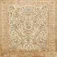thumbnail image 1 of Ahgly Company Machine Washable Indoor Square Traditional Brown Gold Area Rugs, 6' Square, 1 of 7