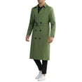 thumbnail image 4 of INSPIRE CHIC Classic Trench Coat for Men's Double Breasted Long Winter Overcoat with Belt, 4 of 5