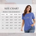 thumbnail image 5 of SHIBEVER Tops for Women Casual Crew Neck Short Sleeve Tee Loose Blue Tee Trend Women Tops Solid Blouse Tunic Size XXL, 5 of 6