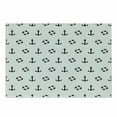 thumbnail image 1 of Nautical Cutting Board, Maritime Theme Objects Anchors and Pattern Navy Ocean High Seas, Decorative Tempered Glass Cutting and Serving Board, Small Size, Black and White, by Ambesonne, 1 of 1