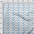 thumbnail image 3 of oneOone Silk Tabby Light Blue Fabric Writing Love Craft Projects Decor Fabric Printed By The Yard 42 Inch Wide, 3 of 4