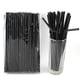 thumbnail image 2 of 100pcs Flexible Bendy Black Drinking Straws Plastic Disposable Straws, 2 of 3
