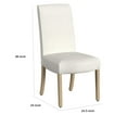 thumbnail image 5 of Jay Dining Chair Set of 2- Scalloped Details- Cream White Woven Fabric, 5 of 6