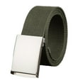 thumbnail image 2 of Anvazise Wide Adjustable Fitted Unisex Belt Canvas Wide Metal Buckle Pants Belt Clothes Ornament Army Green 140cm, 2 of 13