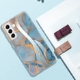 thumbnail image 6 of Orzero for Samsung Galaxy S22 5G Case, Glossy Soft Glitter Marble TPU Shockproof Bumper Scratch-Proof Skin Phone Cover, Blue Ocean Gold, 6 of 7