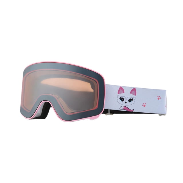 Gafas de esquí Sharpla antivaho protectoras resistentes al viento y nieve rosa