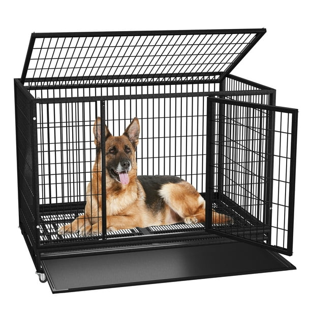 Boldbone 48/38 inch Heavy Duty Dog Crate for Large Dogs, Folding Dog