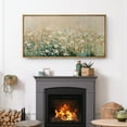 thumbnail image 3 of Large Framed Canvas Print Delicate Pastel Floral Field FramedWall Art Decorative Ready to Hang Painting for Living room Bedroom 60x30 inches Natural Frame, 3 of 7