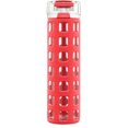 thumbnail image 1 of Ello Syndicate Glass Water Bottle with One-Touch Flip Lid, Coral, 1 of 1