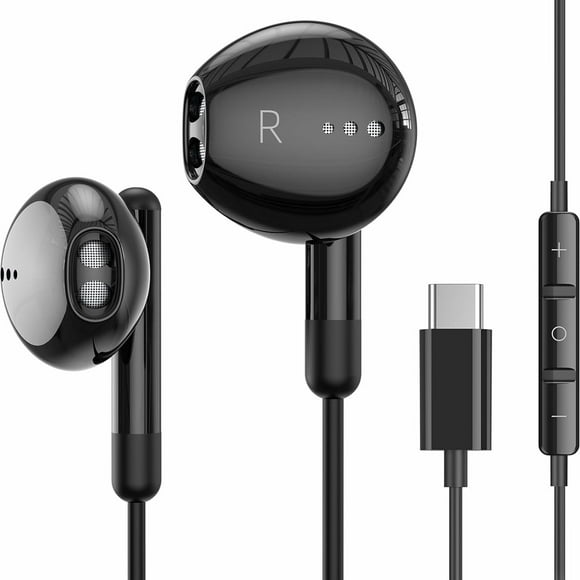 USB C Headphones, Type C Earbuds Wired for iPhone 15 Plus/Pro Max Earphones Compatible with Samsung and All Type C Devices
