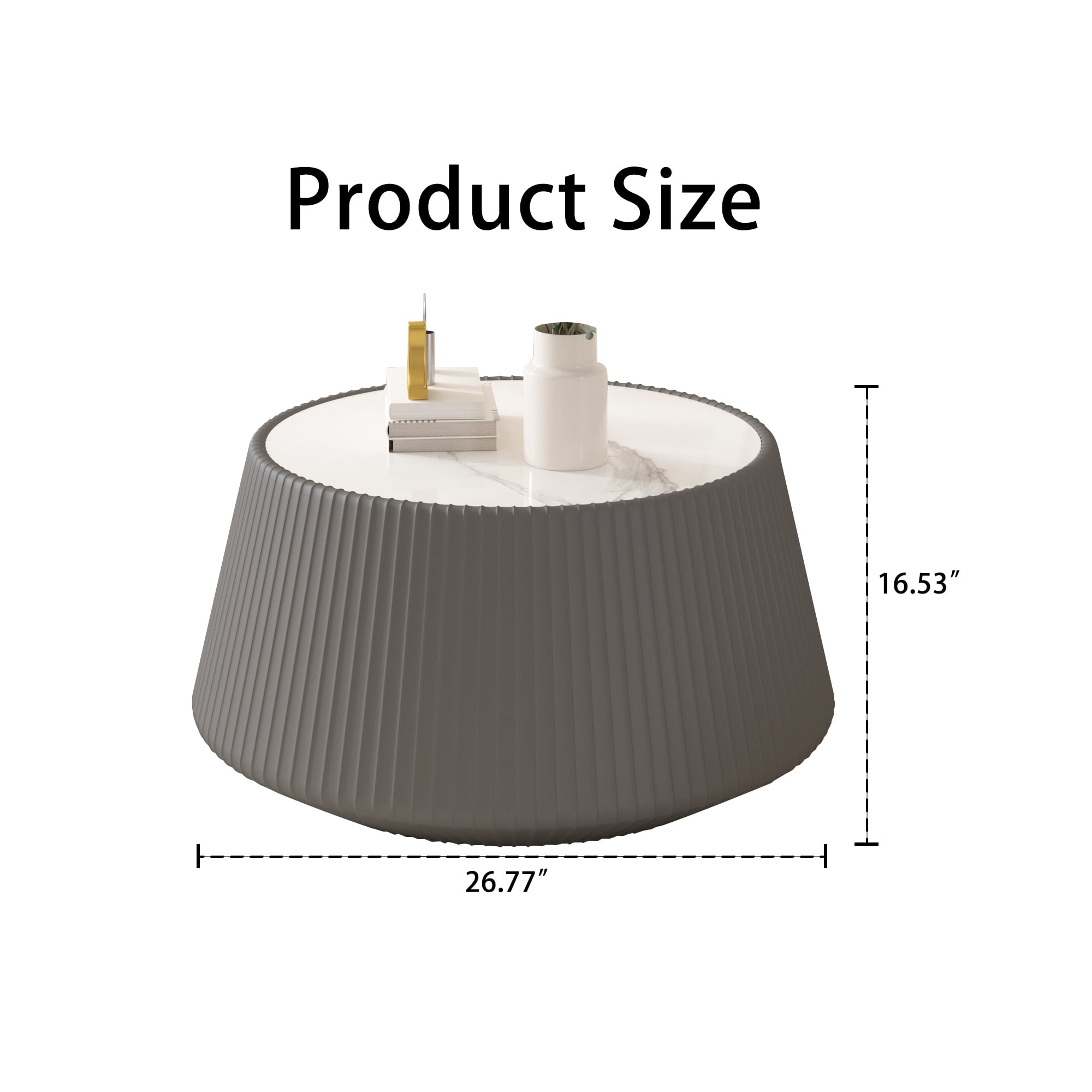 Leumius Light Sintered Stone Top Cup Shape Leather Coffee Modern Sofa Table for Apartment Living Room Furniture Grey 1