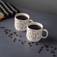 thumbnail image 4 of Thyme & Table 2 Pack Stacking Good Morning & No Thanks with Flowers Cream Mugs 14.2 fl oz, Stoneware, 4 of 5