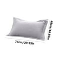 thumbnail image 3 of EGYMEN 1PC Cotton Pillowcase, 19"x29" Breathable Soft Pillow Cover, Cozy Microfiber Cushion Case, Elegant Washable Pillow Shams(Gray), 3 of 6