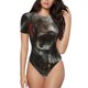 thumbnail image 1 of Balery Realistic Rose Skull Body de cuello redondo de manga corta para mujer Tops de manga corta Tops básicos-X-Large, 1 of 7