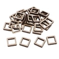 thumbnail image 4 of simhoa Plaque Carrée Rustique en Bois Non Fini pour Embellissement de Modèles DIY 30 Pcs 20x20mm, 4 of 8