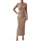 thumbnail image 1 of BTFBM - Vestido ajust fruncido para mujer, de verano, casual, sin mangas, con abertura en la espalda, elegante, club, fiesta de noche, cóctel, vestido largo, 1 of 3