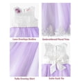 thumbnail image 4 of Cyndeelee Girls 4-16 Sleeveless Embroidered Floral Pearl Accent Party Dress Wedding Flower Girl Dress, Lavender, 4, 4 of 4