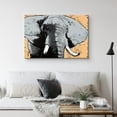 thumbnail image 2 of PixonSign Canvas Print Wall Art Graphic Comic Book Elephant Animals Wilderness Illustrations Pop Art Rustic Portrait Expressive Multicolor Ultra for Living Room, Bedroom, Office - 16"x24", 2 of 5