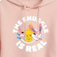 thumbnail image 3 of Pokémon - The Snuggle Is Real Pikachu And Sylveon - Juniors Cropped Pullover Hoodie, 3 of 5