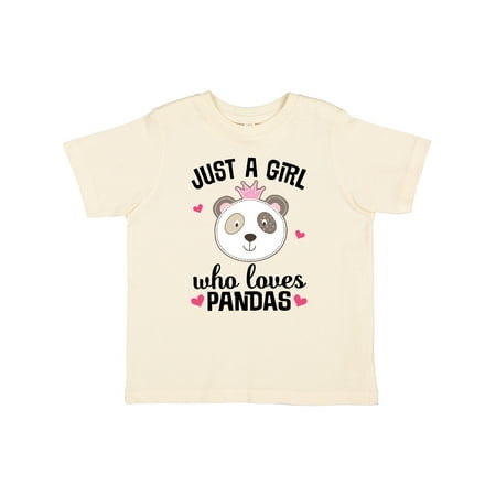 

Inktastic Just a Girl Who Loves Pandas Gift Toddler Toddler Girl T-Shirt
