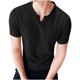 thumbnail image 1 of Camisas de Verano Casuales de Manga Corta de los Hombres Color Sólido V-Cuello Blusa de Fitness, 75% Poliéster 20% Rayón 5% Spandex, 1 of 6