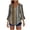 Brown, variant on 3/4 Sleeve Tops for Women V Neck Button Down Blouse, Floral & Geometric Print Flare Sleeve Casual Loose Tunic Top with Multiple Styles Brown,S