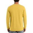 thumbnail image 4 of LNZGNM Mens Long Sleeve Tee Shirts Casual Big and Tall Crew Neck Shirts Basic Cotton Blend T-Shirt Lightweight Loose Fit Pullover Shirts, Yellow XL, 4 of 9