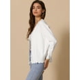 thumbnail image 4 of DARING DIVA Women's Long Sleeve Open Front Knit Cardigan Sweater XS Beige, 4 of 6