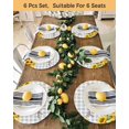 thumbnail image 4 of 13 Inch Round Placemats Set of 4, Yellow Sunflowers Non Slip Heat Insulation PP Table Mats, Summer Floral Elegant Pastoral Checkered Washable Place Mats for Kitchen Dining Party Table Decor, 4 of 7