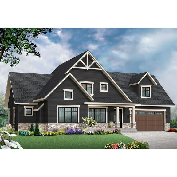 728-35073: Mountain Country 3 Bed, 3 Bath Luxury Home Plan, 1845 Sq Ft: Full Blueprints with License to Build by Home Plan Marketplace - Lesuto