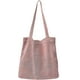 thumbnail image 1 of Bolso de mano de pana para mujer, bolso informal de gran capacidad, bolso de hombro para compras con bolsillo, 1 of 5