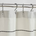 thumbnail image 4 of Better Homes & Gardens Maison Stripe Shower Curtain – Vanilla Dream & Rich Black – 72" x 72" Eco-Friendly Cotton & Polyester Blend, 4 of 7
