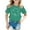 Vert, variante sur T-Shirt à Manches Courtes Col Rond Imprimé St Pat pour Filles Haut Décontracté Mignon Tissu Doux Confortable Tenue de Vacances