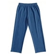 thumbnail image 6 of Men's Jogger Pants Elastic Waist Button Fly Loose Fit Solid Color Casual Sweatpants Lounge Trousers with Pockets, 6 of 7
