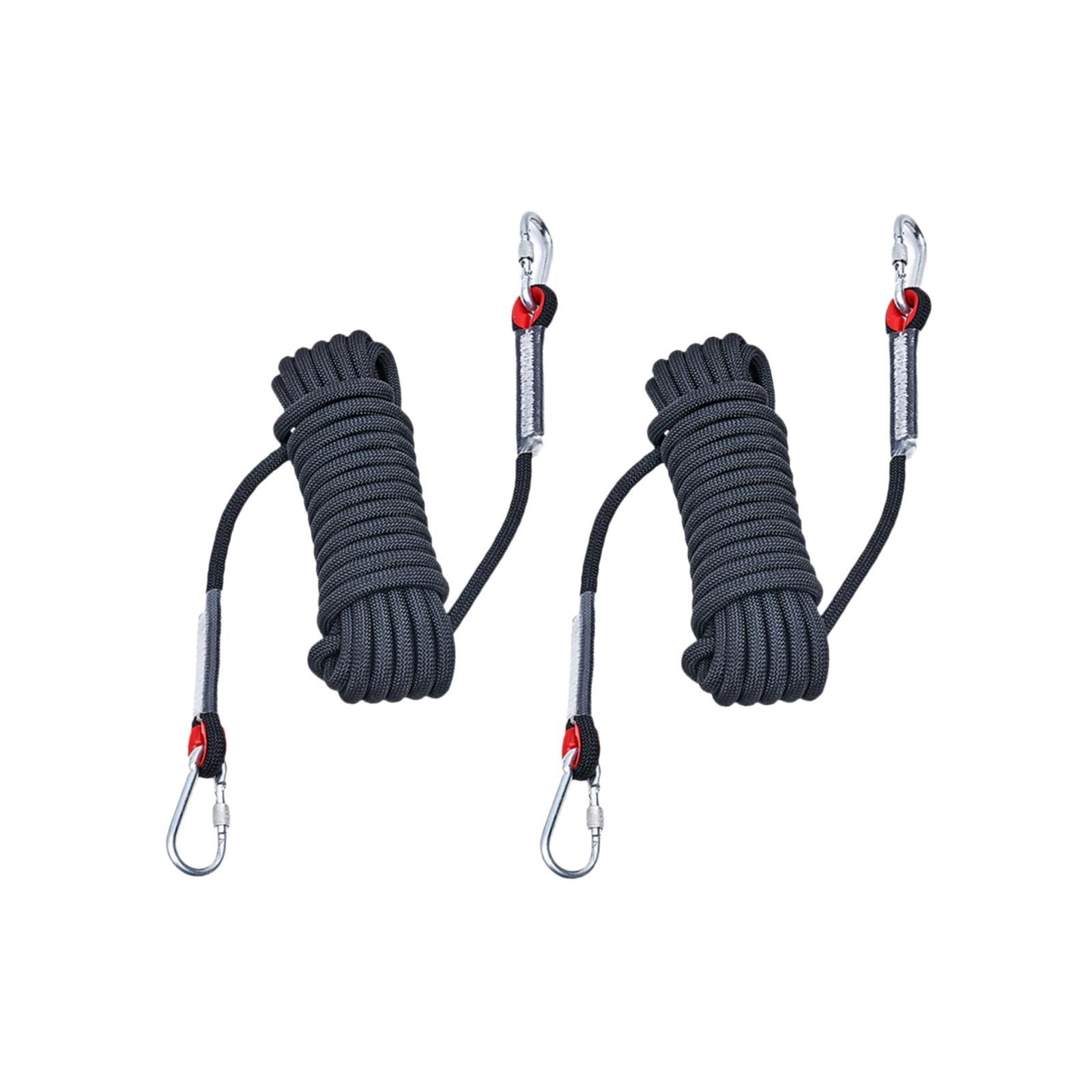 GARENDE Climbing Rope, Parachute Rope, Outdoor Accessory Wear Resistant Compact with Buckle Static Rock Climbing Rope Rappelling Rope 20 M
