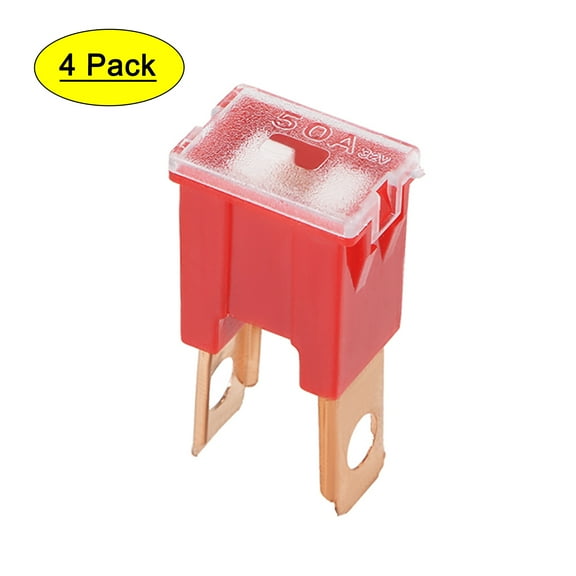 Uxcell 32V 50A Cartridge Fuse Male Terminal Blade J Case Box 4 Pack