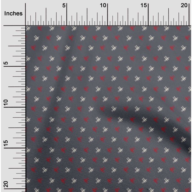 oneOone Cotton Poplin Fabric Hash Sign Kasuri Printed Fabric 1 Yard 42 Inch Wide