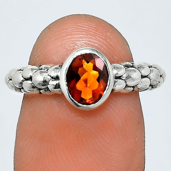 Mandarin Citrine 925 Sterling Silver Ring s.6 Jewelry R-1730 AGR1023_A_6