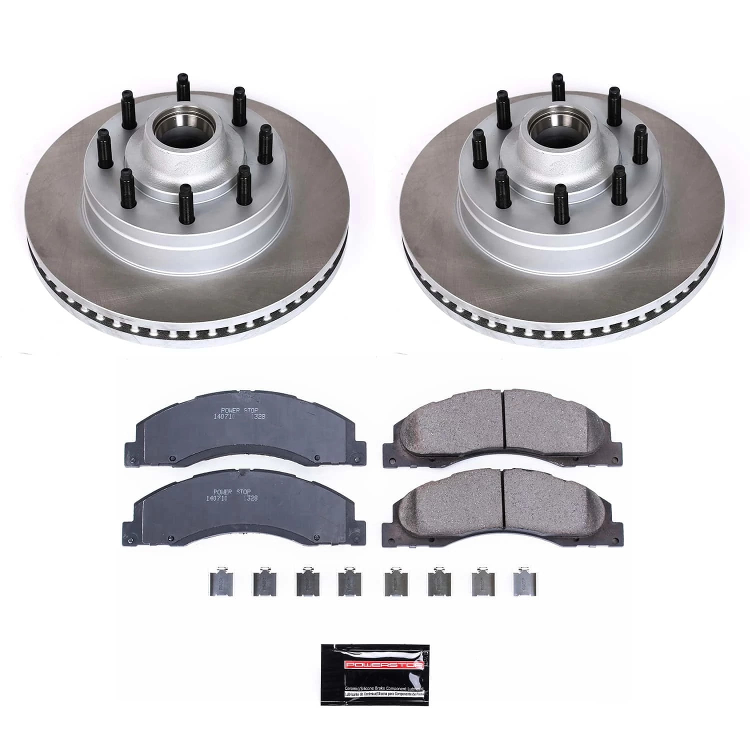 PowerStop Front Semi-Coated Rotor and Low-Dust Ceramic Brake Pad Kit SC4716