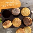 thumbnail image 4 of Lurch Hamburger Bun Silicone Baking Pan, Flexiform Non-Stick Mold Ø 3" Buns, 4 of 7