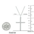 thumbnail image 4 of Dazzlingrock Collection Round White Diamond Cross Religious Pendant for Her with Gold Chain (0.50 ctw, Color I-J, Clarity I2-I3) in 10K White Gold, 4 of 5