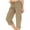 Khaki, variant on HongQid Womens Capris with Pockets Loose Fit Casual Capri Pants Dressy Lightweight Ladies Baggy Cargo Pants for Hiking