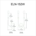 thumbnail image 2 of Dainolite Metal Contemporary 2 Light Eleanor Aged Brass Wall Sconce, 2 of 3