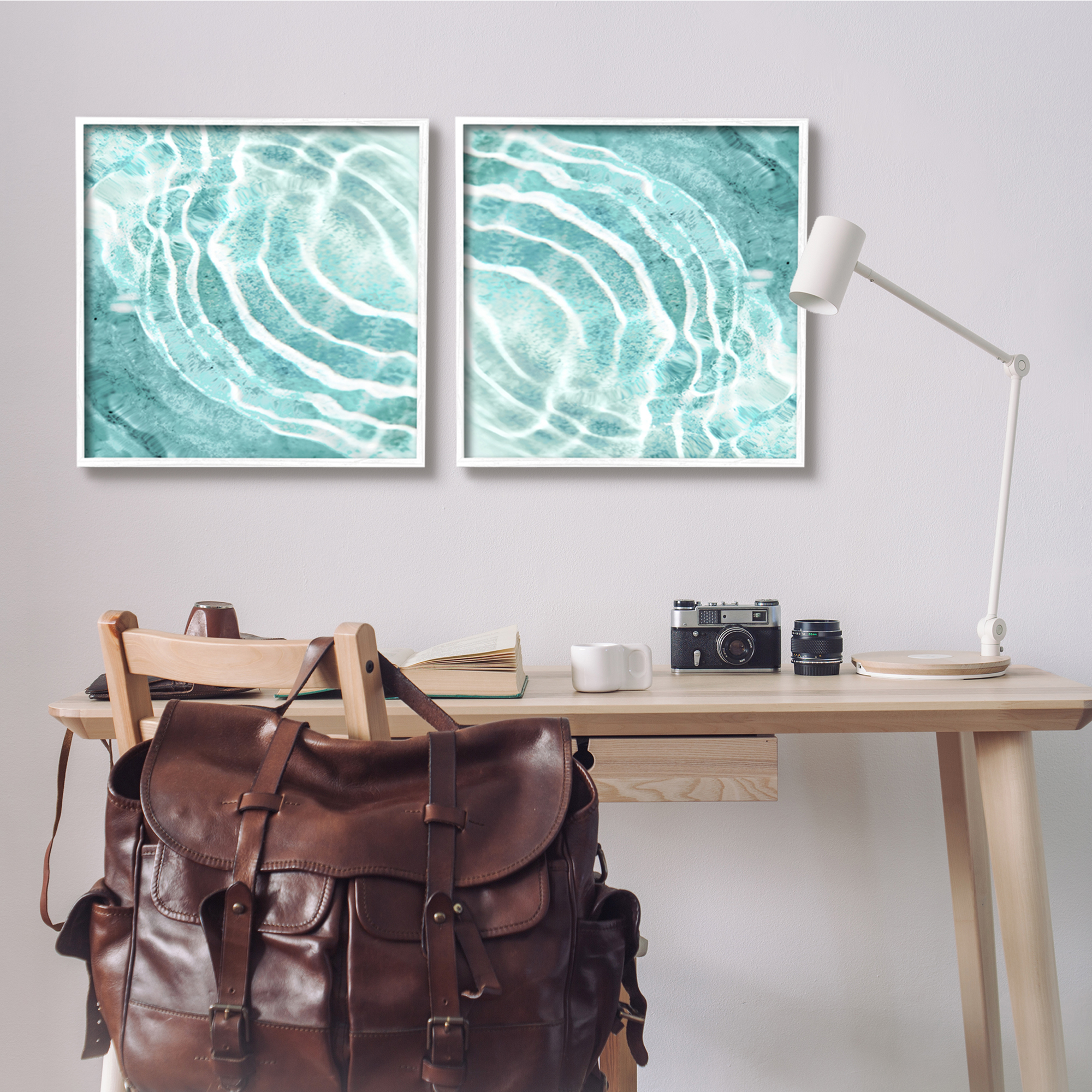 Stupell Indtries Calm Blue Water Ripples Clear Tropical Lake,24 x 24,Design by Maggie Olsen