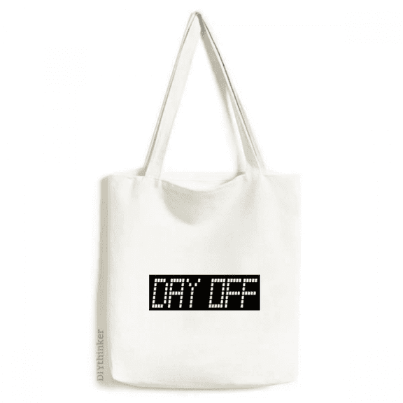 Holiday Starts Day Off Art Deco Fashion Tote Canvas Bag Shopping Satchel Casual Handbag