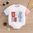 thumbnail image 2 of KPOPLK Toddler Baby Boys Romper Jumpsuit Stitch Graphic Infant Bodysuits Gifts Outfit 0/3-18 Months(9M,White), 2 of 7