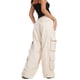 thumbnail image 5 of SAYOO Pantalones casuales para mujer, color sólido, ajuste holgado, cordón ajustable, pantalones cargo con múltiples bolsillos SAYOO Casual, 5 of 7